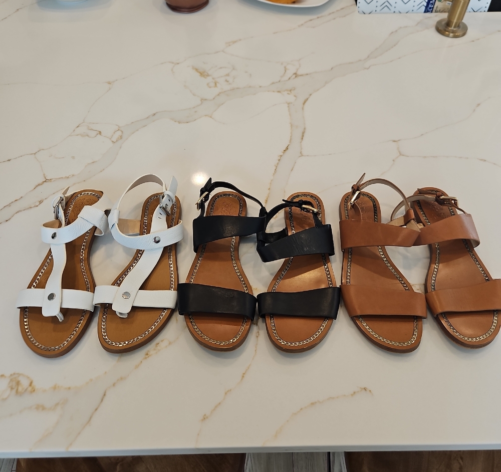Vince Camuto Women's Sandals - White, Black, Brown